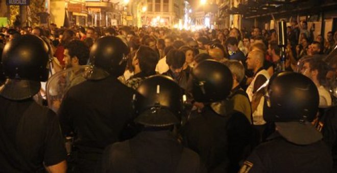 Cargas en el centro de Madrid tras la manifestación por los recortes