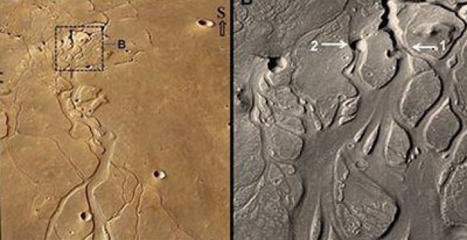 Descubierta una red de cavernas subterráneas en Marte