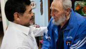 Maradona visita a Fidel en Cuba