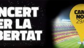 El Camp Nou se llena esta noche de peticiones a favor de la consulta