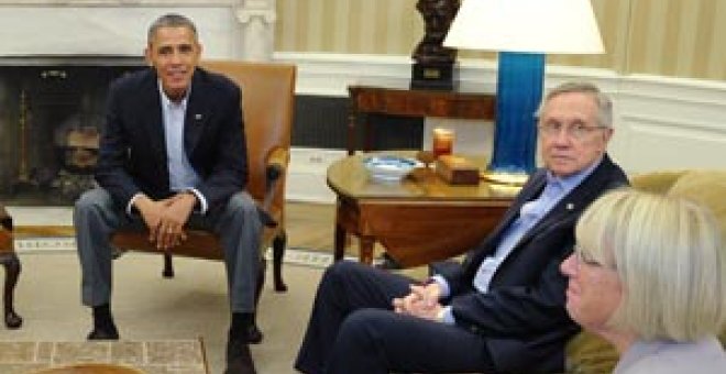 Obama se reúne con líderes demócratas ante la amenaza de suspensión de pagos