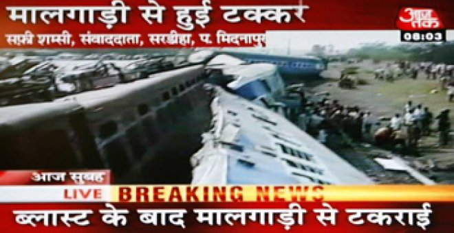 Al menos 65 muertos al colisionar dos trenes en India