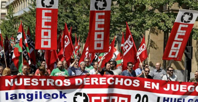 El País Vasco y Navarra inician la protesta contra la reforma laboral