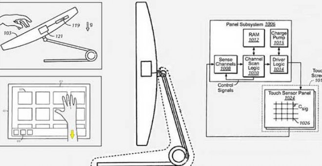 Una patente de Apple sugiere portátiles e iMacs con pantallas multitáctiles