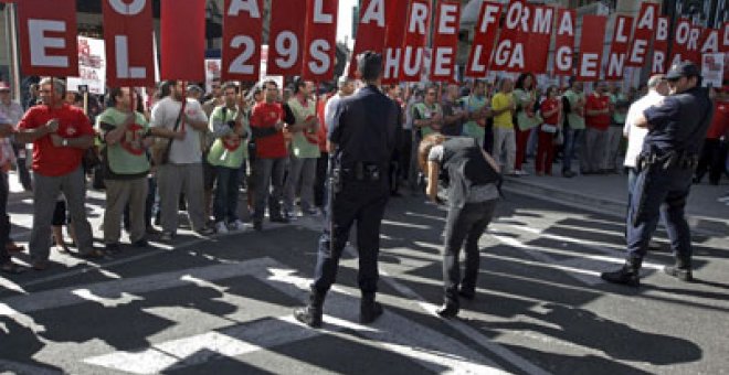 Los sindicatos buscan hoy una demostración de fuerza