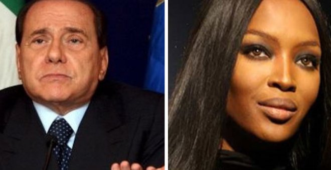 Berlusconi le pidió el teléfono a Naomi Campbell