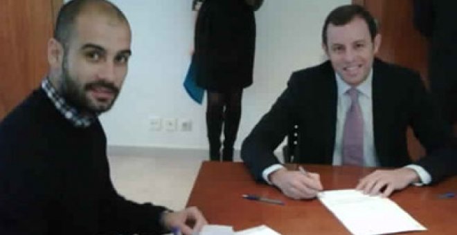 Guardiola firma su nuevo contrato