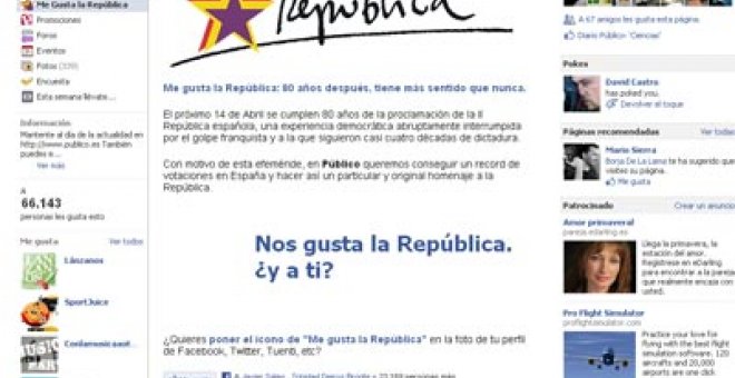 La noticia 'Me gusta la República' arrasa en Facebook