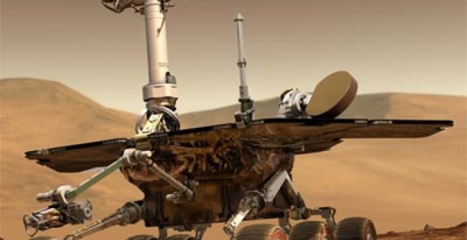 La NASA abandona a su cochecito robot, atascado en Marte