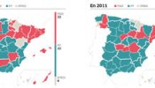 El PP se hace con el mapa del poder local gracias al vuelco del 22-M