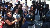 Los indignados de Barcelona protestan ante los recortes