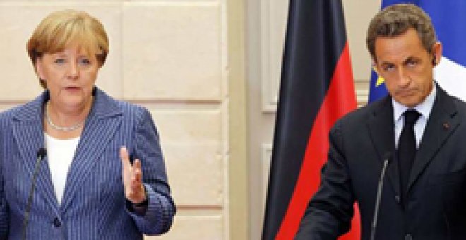 Merkel y Sarkozy urgen gravar las transacciones financieras