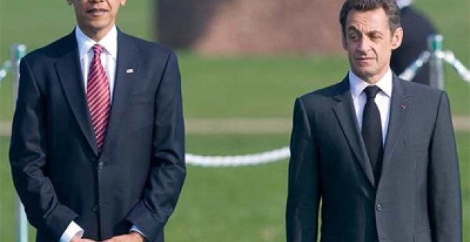Sarkozy y Obama chocan
