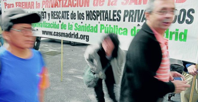 La sanidad madrileña protesta contra Aguirre