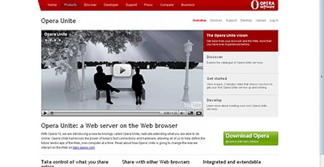 Opera Unite convierte el PC en servidor de Internet