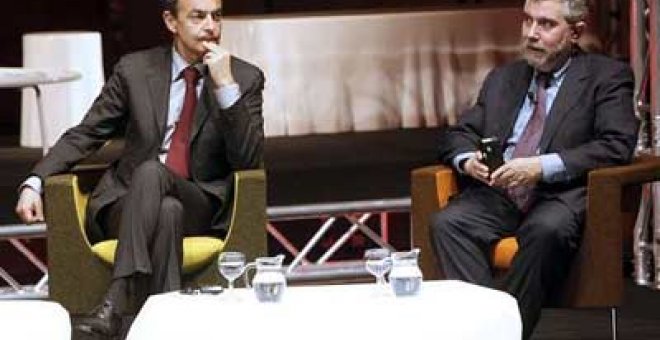 Zapatero no logra contagiar su optimismo a Krugman