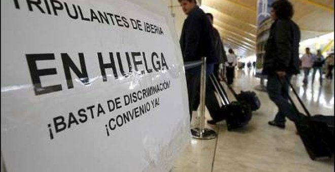 Menos pasajeros en Barajas por la huelga de Iberia