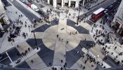 Un paso de peatones con forma de X en Oxford Circus