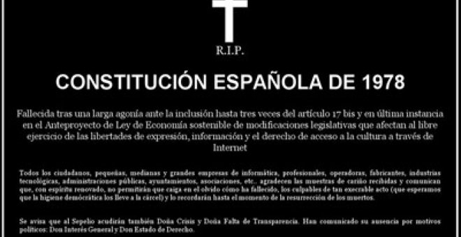 "Descanse en paz, Constitución"