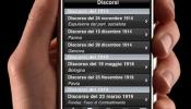Los discursos de Mussolini abandonan el iPhone