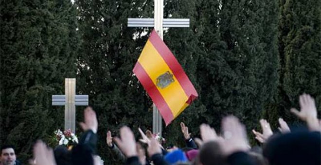 "¡Nuestro único enemigo es el sionismo! ¡Arriba España!"