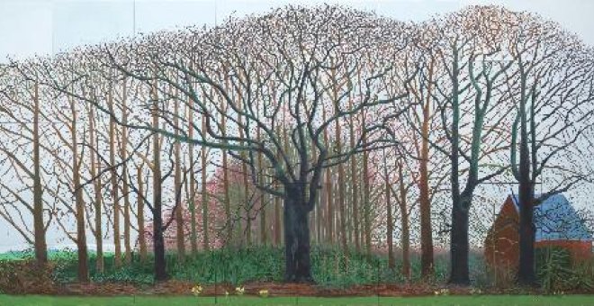 David Hockney dona a la Tate su obra más grande, un paisaje de la campiña inglesa