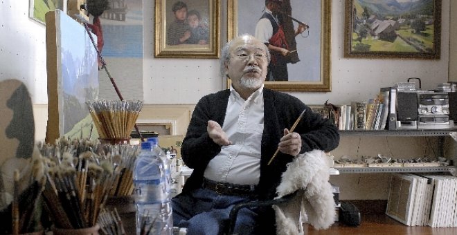 El pintor japonés Tokyo Ujike, un enamorado del Pirineo y la jota