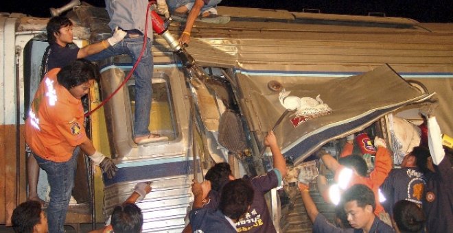 Al menos ocho muertos y 60 heridos en una colisión de trenes en Sumatra