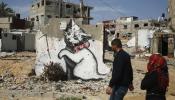 Banksy en la franja de Gaza