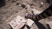 Unos agricultores destrozan con arados los restos tartesios de Ategua que Julio César mantuvo intactos