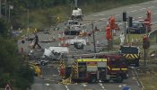 Así se estrelló el avión militar que mató a once personas en una exhibición en Inglaterra