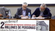 CCOO y UGT recogen firmas para pedir una renta de 426 euros para las personas en riesgo de pobreza