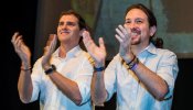 Iglesias y Rivera se alían contra el "y tú más" de Rajoy y Sánchez en el "epílogo" del bipartidismo