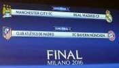 Manchester City-Real Madrid y Atlético de Madrid-Bayern, duelos en semifinales de la Champions