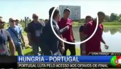 Cristiano tira a un lago el micrófono de un periodista portugués