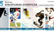 Tokio 2020 da la bienvenida a cinco deportes nuevos: béisbol/sóftbol, surf, kárate, escalada y skateboard