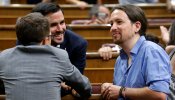 Iglesias afea a Sánchez que renuncie a postularse como alternativa a Rajoy: "¿Este es el camino del cambio?"