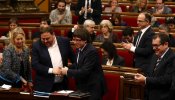 JxSí y CUP acuerdan que Catalunya se constituya en una "República de derecho, democrática y social"