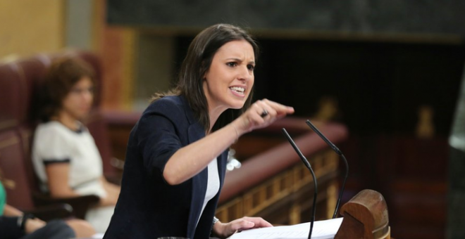 Irene Montero relata la "cloaca policial" y el 'caso Villarejo' durante la moción de censura