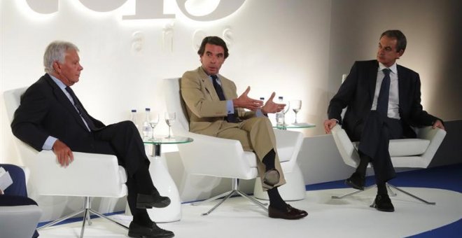 González, Aznar y Zapatero hacen frente común contra el referéndum en Catalunya y lo comparan con Venezuela