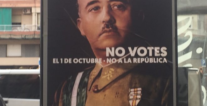 Ciutats catalanes es desperten amb cartells de Franco convidant a no votar l'1-O