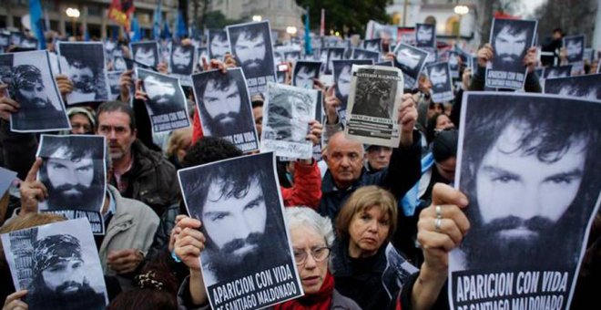 Manifestaciones en Argentina contra la violencia policial y la desaparición forzosa del activista Santiago Maldonado