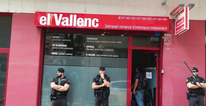 Entrada de la Guardia Civil a un setmanari de Valls