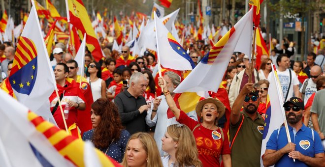 Unionisme i ultradreta celebren el 'Día de la Hispanidad" a Barcelona