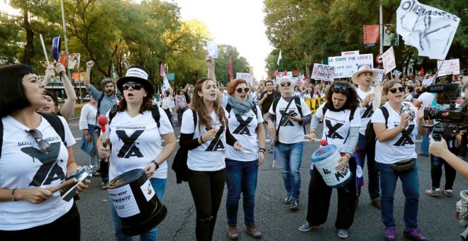 Miles de murcianos marchan en Madrid por el soterramiento del AVE