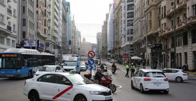 Las restricciones al tráfico redujeron un 26% la contaminación en el centro de Madrid