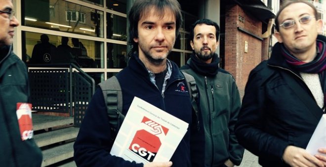 Detenido el secretario general de la CGT de Catalunya por una orden judicial pendiente