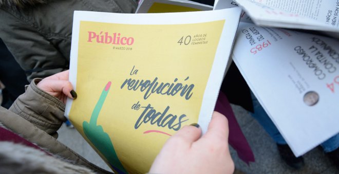 'Público' vuelve al papel con una edición especial con motivo de la huelga feminista