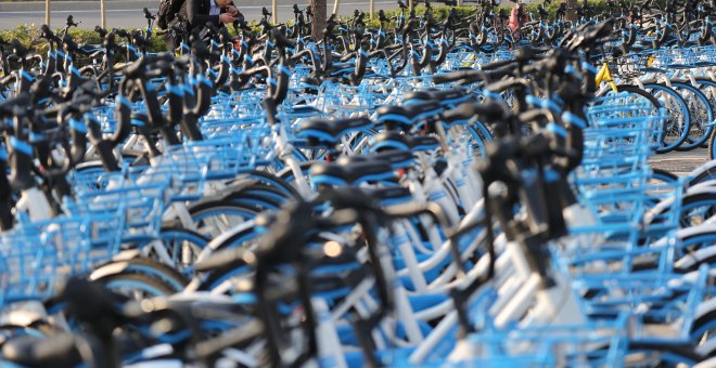 Bicicletas compartidas: el 'boom' que ha inundado las ciudades chinas