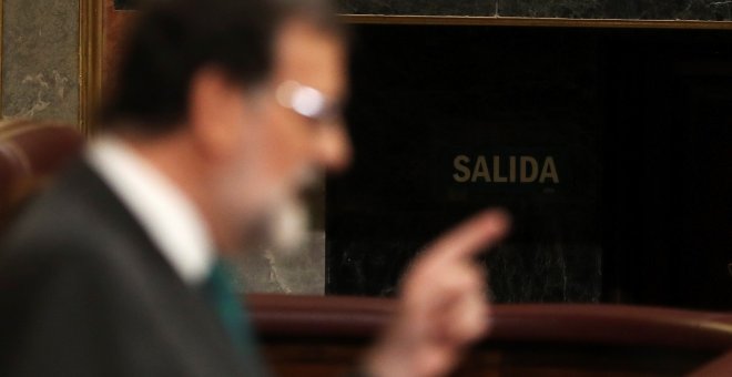 Las caras de Rajoy durante la moción de censura